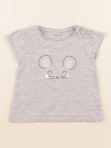 Tee-shirt - 9 mois Gris 1 - vertbaudet enfant 
