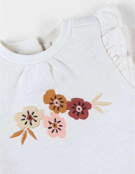Robe bi-matière fleurs White 5 - vertbaudet enfant 