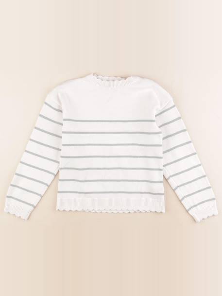 Pull - 9 ans Blanc, bleu 1 - vertbaudet enfant 