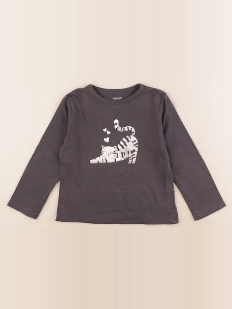 Tee-shirt - 6 ans Gris, argent 1 - vertbaudet enfant 