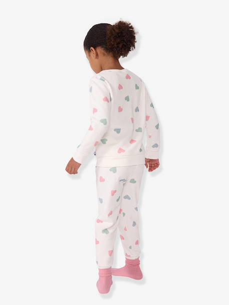 Pyjama enfant coeurs blanc 3 - vertbaudet enfant 