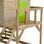 Maisonnette enfant extérieur en bois tinni avec plateforme Brown 3 - vertbaudet enfant 