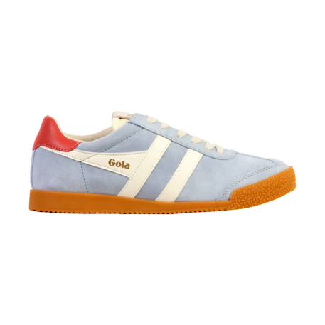 Baskets basses à lacets Bleu ciel  blanc cassé corail+Caramel blanc cassé rouge+Kaki sombre bubblegum sea mist 1 - vertbaudet enfant 