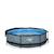 Piscine ø300x76cm avec voile d'ombrage et pompe filtrante Gris 3 - vertbaudet enfant 