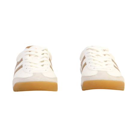Baskets basses à lacets Blanc cassé caramel clair 3 - vertbaudet enfant 