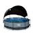 Piscine ø300x76cm avec voile d'ombrage et pompe filtrante Gris 1 - vertbaudet enfant 