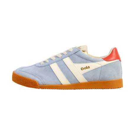 Baskets basses à lacets Bleu ciel  blanc cassé corail+Caramel blanc cassé rouge+Kaki sombre bubblegum sea mist 2 - vertbaudet enfant 