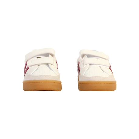 Baskets basses à scratch Blanc cerise+Blanc khaki orange+Blanc moonlight burgundy 5 - vertbaudet enfant 