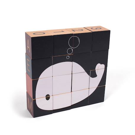 Puzzle cubes en bois Marron 2 - vertbaudet enfant 