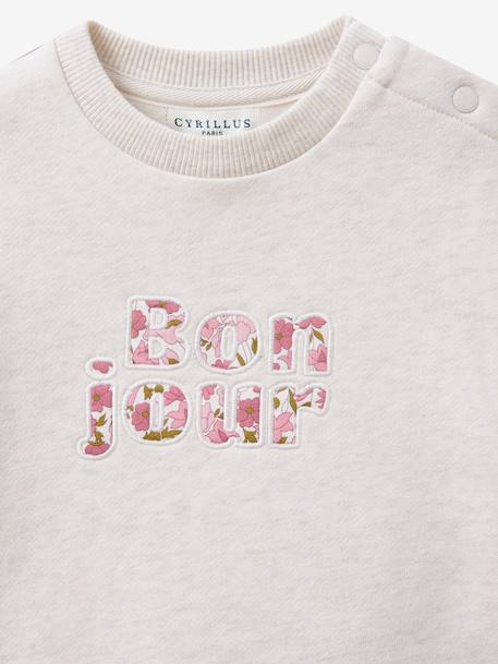 Sweat bébé Bonjour rose 3 - vertbaudet enfant 