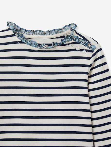 T-shirt manches longues marine+rouge 2 - vertbaudet enfant 