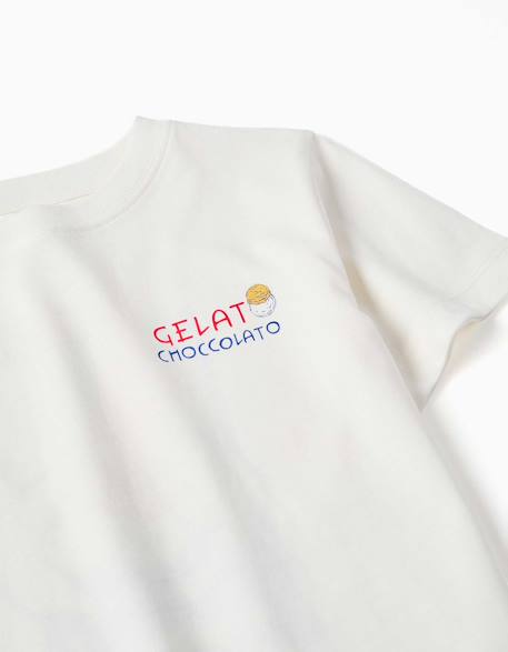 T-shirt en coton avec imprimé gelato you&me Blanc 4 - vertbaudet enfant 