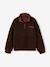 Sweat sherpa fille col montant zippé chocolat 4 - vertbaudet enfant 