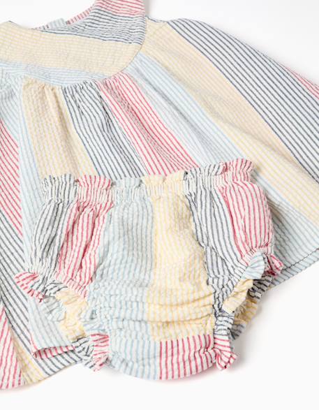 Robe sans manches en coton à rayures you&me Rouge 4 - vertbaudet enfant 