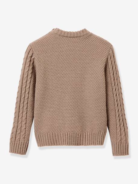 Pull torsadé écru 2 - vertbaudet enfant 
