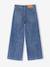 Jean large fille bleu moyen+denim brut 2 - vertbaudet enfant 