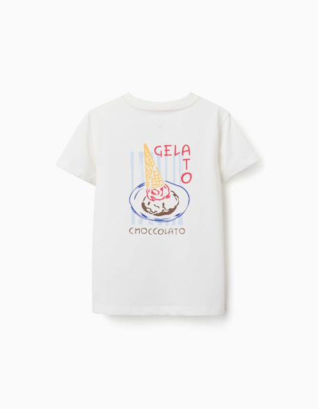 T-shirt en coton avec imprimé gelato you&me Blanc 3 - vertbaudet enfant 