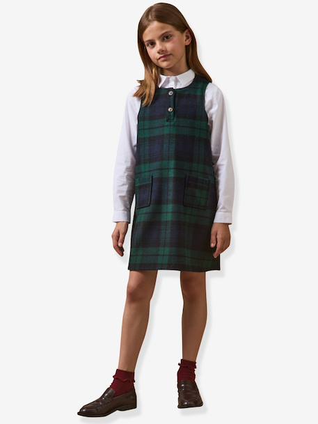 Robe à carreaux vert 1 - vertbaudet enfant 