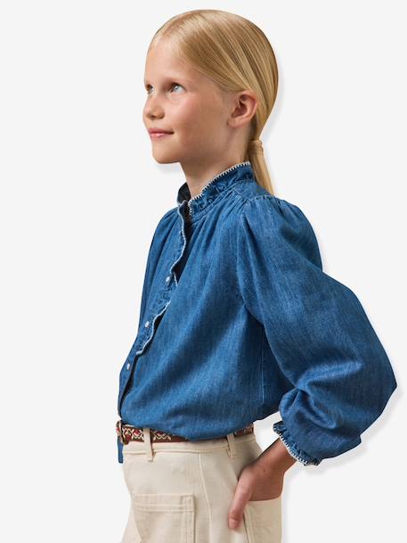 Chemisier denim bleu jean 2 - vertbaudet enfant 