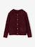 Gilet col boutonné fille bordeaux 1 - vertbaudet enfant 