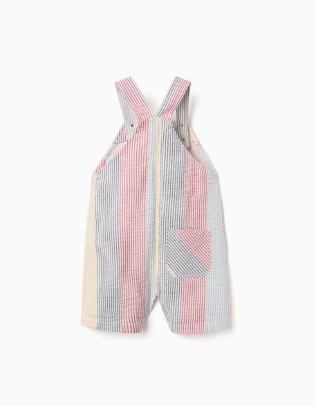 Salopette en coton à rayures you&me Rouge 2 - vertbaudet enfant 