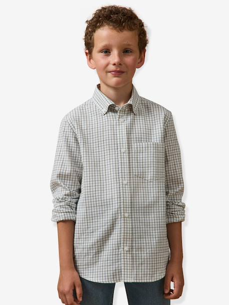 Chemise tattersall bleu 2 - vertbaudet enfant 