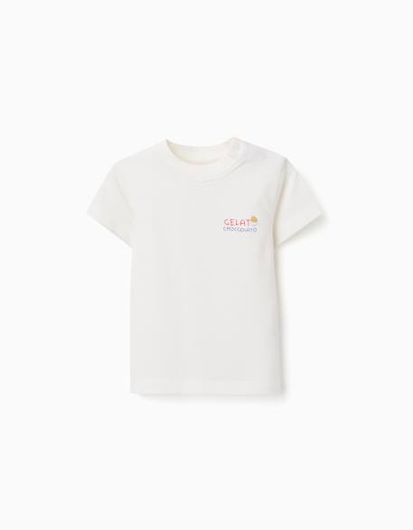 T-shirt en coton avec imprimé gelato you&me Blanc 2 - vertbaudet enfant 