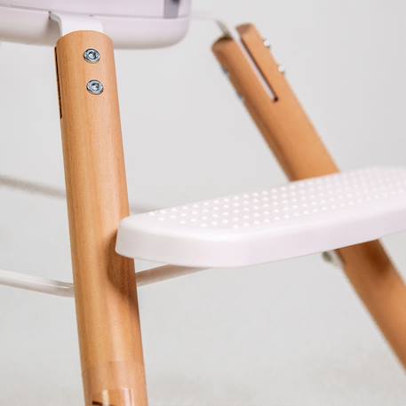 Chaise haute en bois adriá Gris et blanc 6 - vertbaudet enfant 