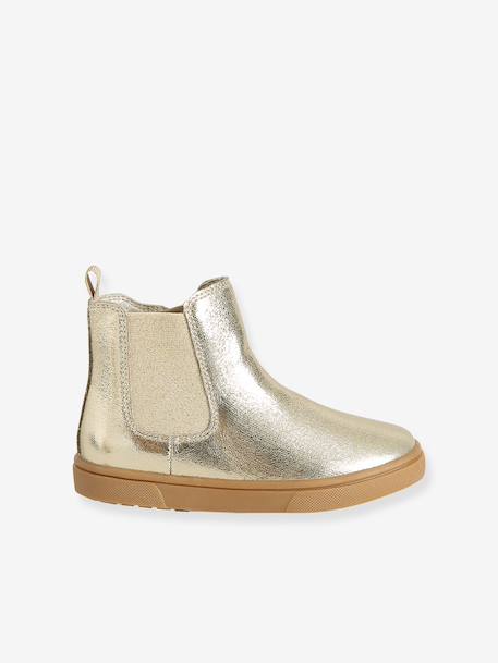 Boots fille zippées doré 1 - vertbaudet enfant 