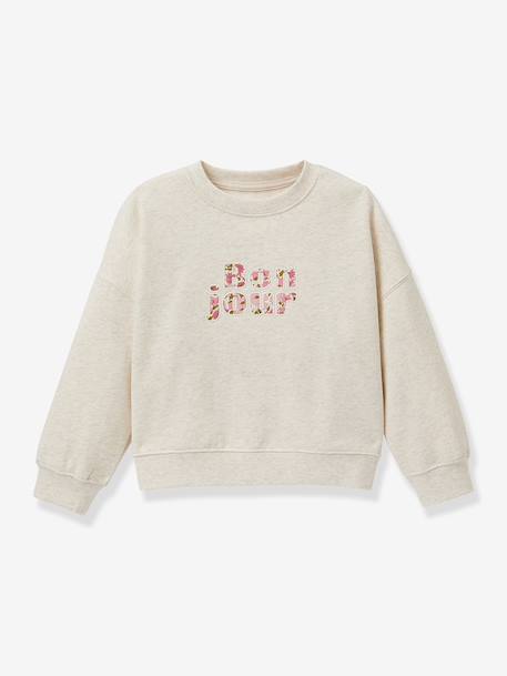 Fille-Pull, gilet, sweat-Sweat Bonjour