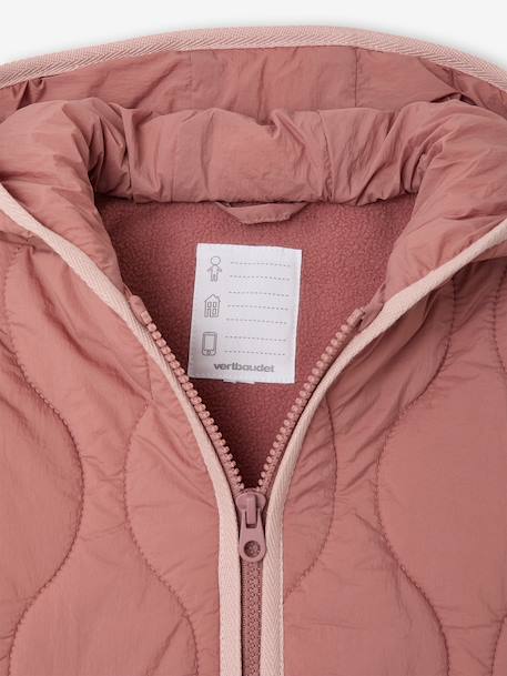 Doudoune légère fille bois de rose+vanille 4 - vertbaudet enfant 