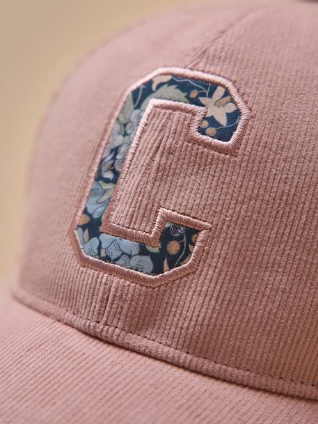 Casquette velours fille Rose poudre 2 - vertbaudet enfant 