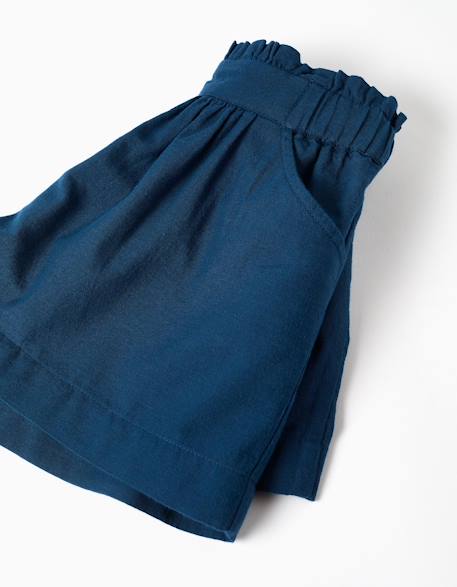 Short en coton avec taille élastique you&me Bleu 4 - vertbaudet enfant 
