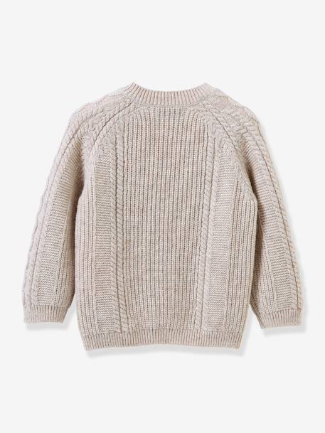 Pull torsadé beige 2 - vertbaudet enfant 