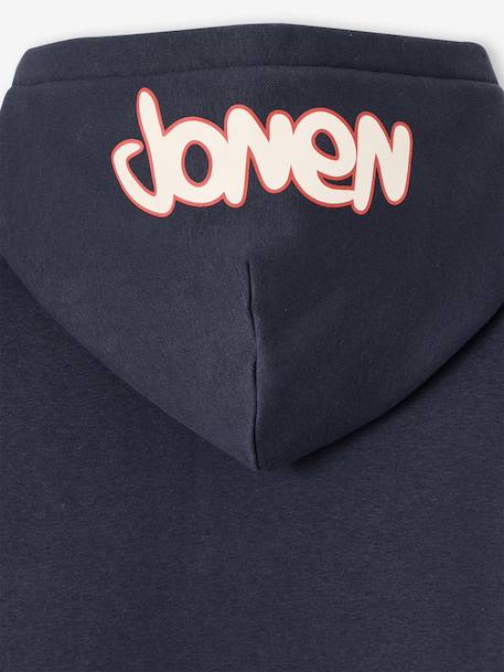 Sweat à capuche garçon gris ardoise 4 - vertbaudet enfant 