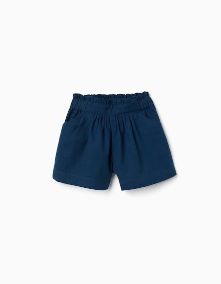 Short en coton avec taille élastique you&me Bleu 1 - vertbaudet enfant 