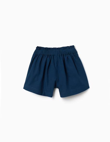 Short en coton avec taille élastique you&me Bleu 2 - vertbaudet enfant 