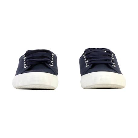 Baskets basses à lacets Blanc+Marine 11 - vertbaudet enfant 