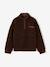 Sweat sherpa fille col montant zippé chocolat 5 - vertbaudet enfant 