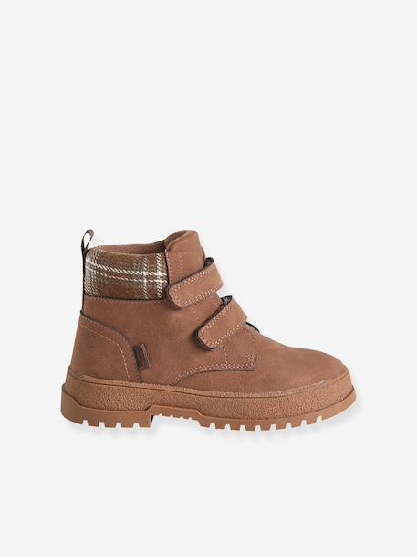 Boots garçon à scratchs marron 2 - vertbaudet enfant 