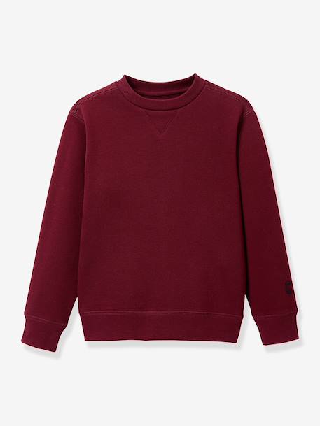 Sweat col rond bordeaux 1 - vertbaudet enfant 