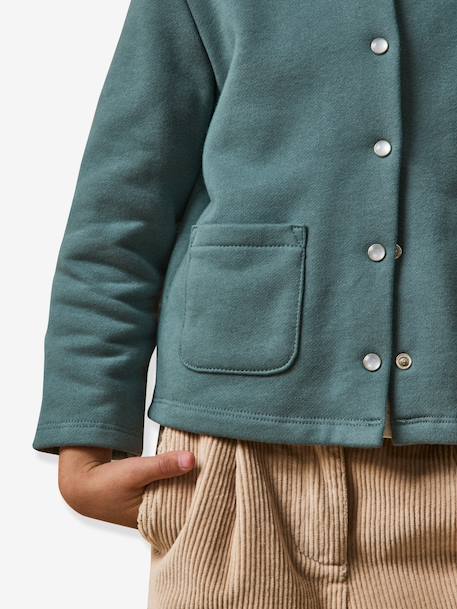 Cardigan molleton vert foncé 3 - vertbaudet enfant 