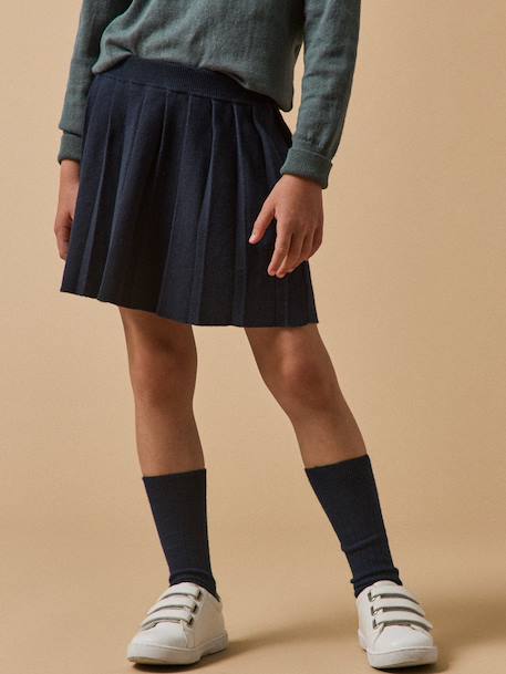 Fille-Jupe plissée en tricot - collection junior