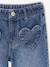 Jean large fille bleu moyen+denim brut 3 - vertbaudet enfant 