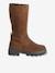 Boots fille en cuir zippées marron 2 - vertbaudet enfant 