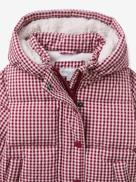 Doudoune vichy rouge 1 - vertbaudet enfant 