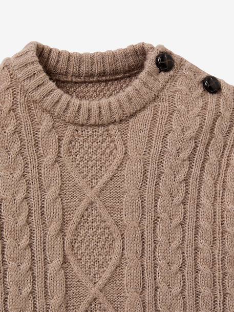 Pull torsadé écru 3 - vertbaudet enfant 
