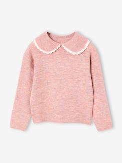 Pull fille col romantique  - vertbaudet enfant