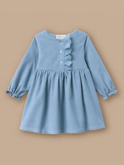 Bébé-Robe, jupe-Robe velours et broderie bébé