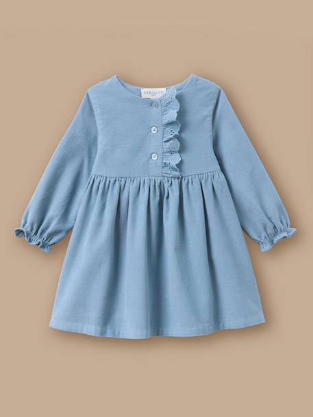 Bébé-Robe velours et broderie bébé